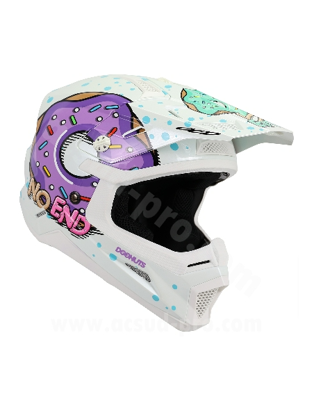 Casque Cross Noend Donuts pour enfant-Blanc Casque Cross Noend Donuts pour enfant-Blanc