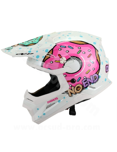 Casque Cross Noend Donuts pour enfant-Blanc Casque Cross Noend Donuts pour enfant-Blanc