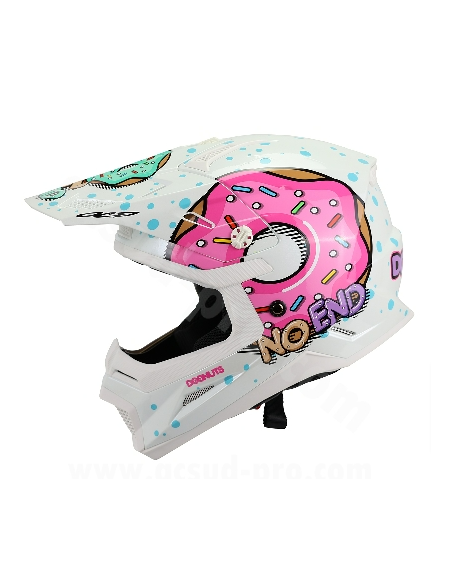 Casque Cross Noend Donuts pour enfant-Blanc Casque Cross Noend Donuts pour enfant-Blanc
