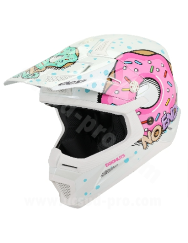 Casque Cross Noend Donuts pour enfant-Blanc