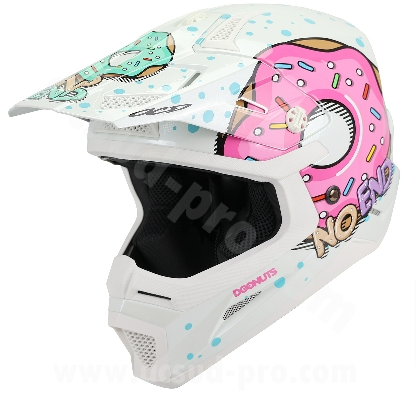 Casque Cross Noend Donuts pour enfant - Blanc