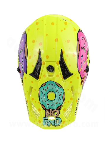 Casque Cross Noend Donuts pour enfant - Jaune