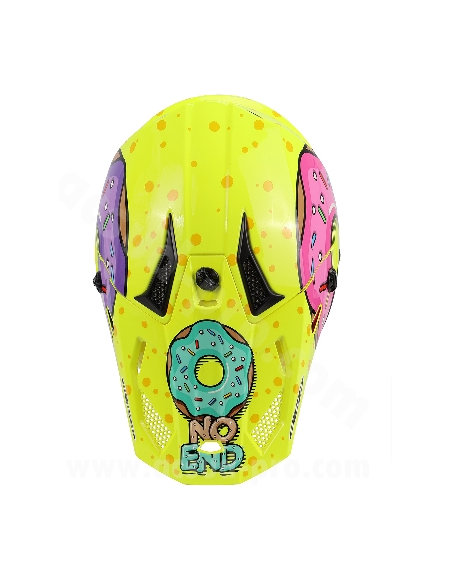 Casque Cross Noend Donuts pour enfant - Jaune