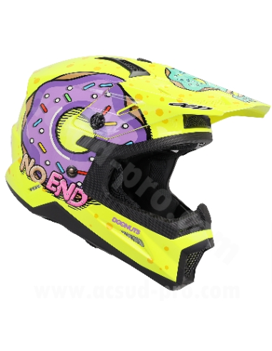 Casque Cross Noend Donuts pour enfant - Jaune