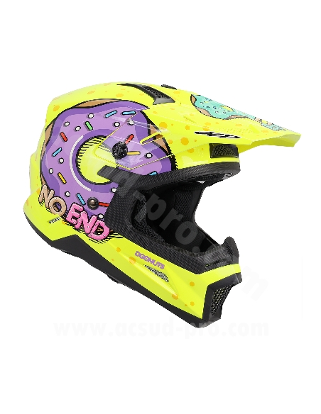 Casque Cross Noend Donuts pour enfant - Jaune