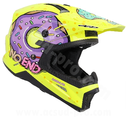 Casque Cross Noend Donuts pour enfant Jaune
