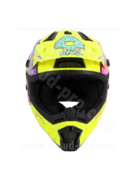 Casque Cross Noend Donuts pour enfant - Jaune