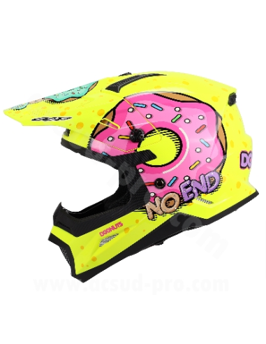 Casque Cross Noend Donuts pour enfant - Jaune