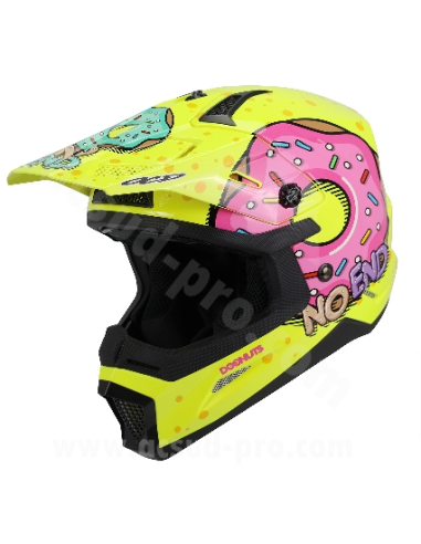 Casque Cross Noend Donuts pour enfant - Jaune
