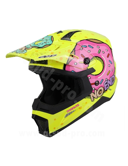 Casque Cross Noend Donuts pour enfant - Jaune