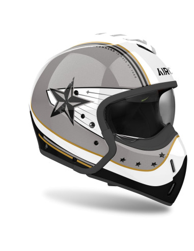 Casque Airoh J 110 Command Jet - Gris/Blanc