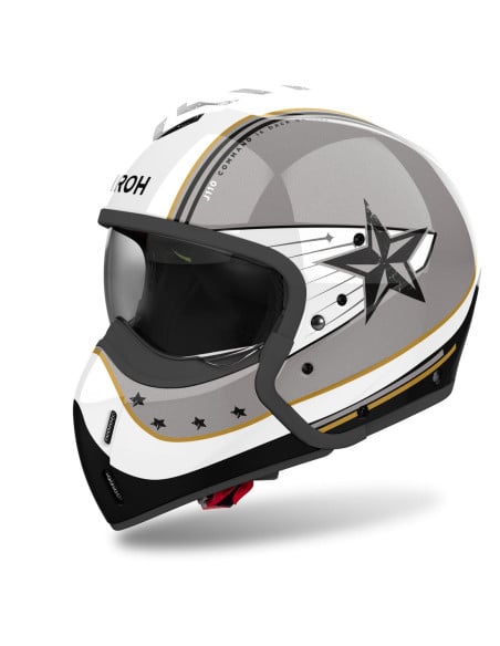 Casque Airoh J 110 Command Jet - Gris/Blanc