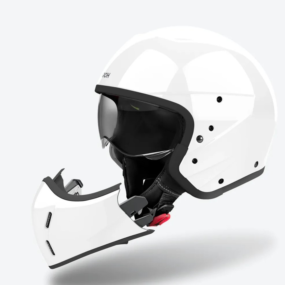 Casque Airoh J 110 Color Blanc Brillant - Casque Transformable AIROH