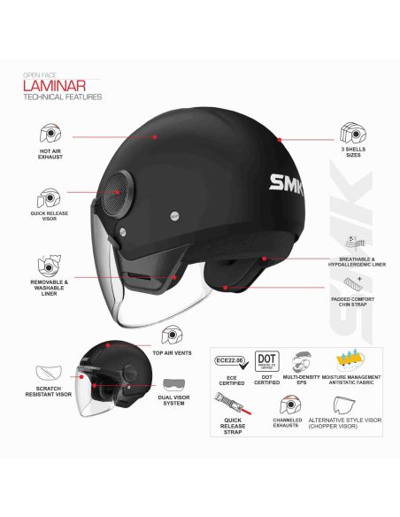 Casque Jet SMK Laminar Casque Jet SMK Laminar