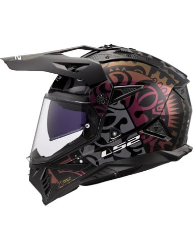 Casque de Moto Cross LS2 MX702 Pioneer RANGI - Noir