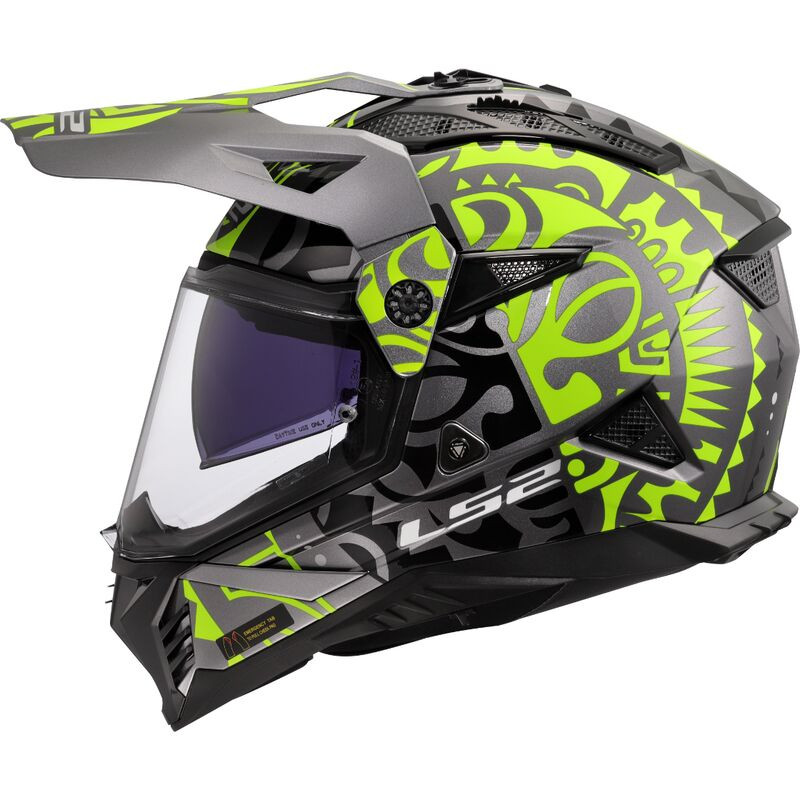 Casque Moto Cross LS2 MX702 Pioneer Rangi Vert