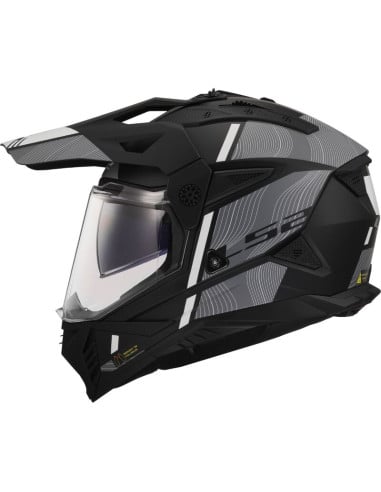 Casque Moto cross LS2 MX702 Pioneer Hill - Noir