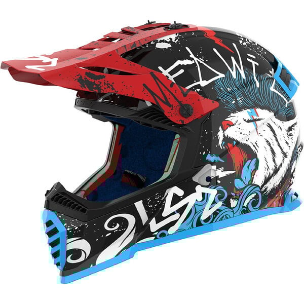Casque Cross Enfant LS2 MX437 Fast 2 Mini Starmaw list: Noir|Noir|Multicolore