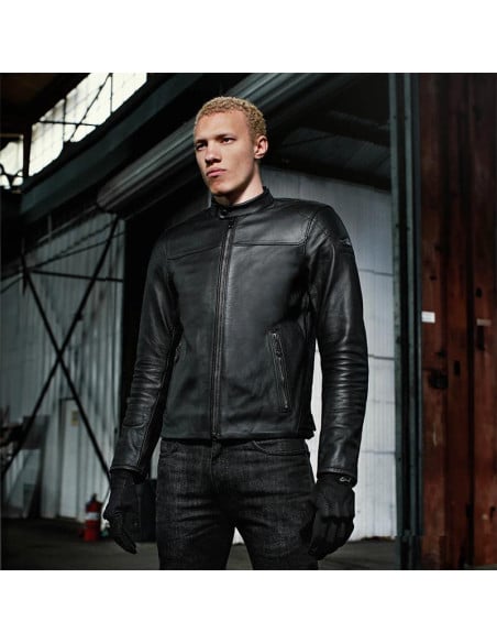 Blouson Cuir Alpinestars Blacktrack - Noir