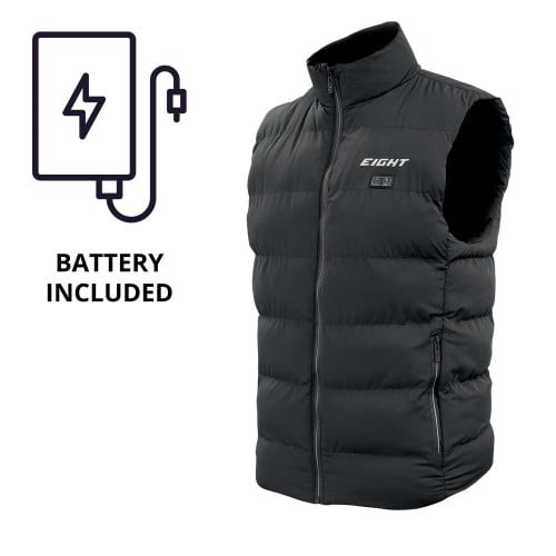Gilet Chauffant Moto Eight Magma à petit prix Noir