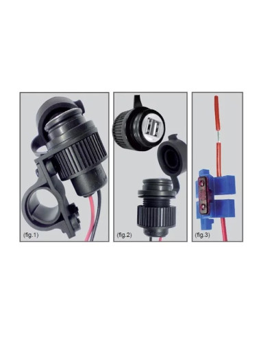 Prise double USB Full Power pour Moto & Scooter