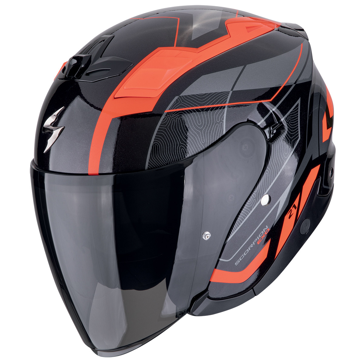 Casque Scorpion Exo-Z1 Vue Noir Rouge - Casque Jet SCORPION