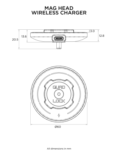 Quad-Lock Tête Chargeur à Induction V2