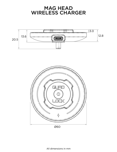 Quad-Lock Tête Chargeur à Induction V2