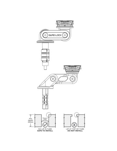 Support Smartphone Quad-Lock PRO pour colonne de direction