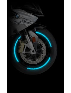 Liseré de jante moto Bleu réfléchissant Chaft 2