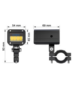 Feux Additionnels Ecobene Compact 2x30w Feux de Jour Longue Portée 2