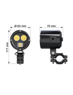 Feux Additionnels 2x30w Faisceau Extra Large 2