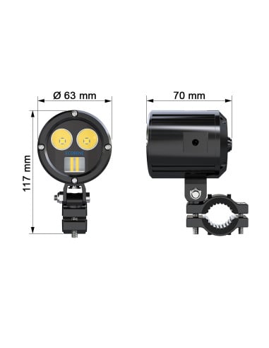 Feux Additionnels 2x30w Faisceau Extra Large