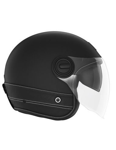 Casque Nox Heritage Premium Cuir Noir
