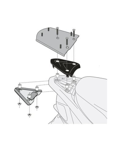 Support Top Case Monolock Piaggion New Fly 50/125