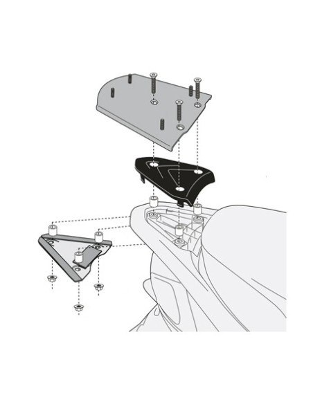 Support Top Case Monolock Piaggion New Fly 50/125 Support Top Case Monolock Piaggion New Fly 50/125
