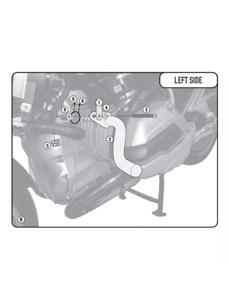 Kit Support Projecteur BMW R1200 RT Kit Support Projecteur BMW R1200 RT