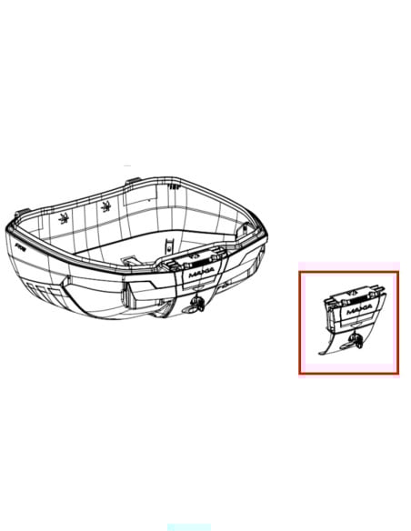Bloc Fermeture Serrure Top Case Givi V58 Maxia - Z6586MR Bloc Fermeture Serrure Top Case Givi V58 Maxia - Z6586MR
