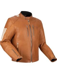 Veste Moto Homme Segura Orion Camel-Blanc