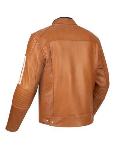 Veste Moto Homme Segura Orion Camel-Blanc