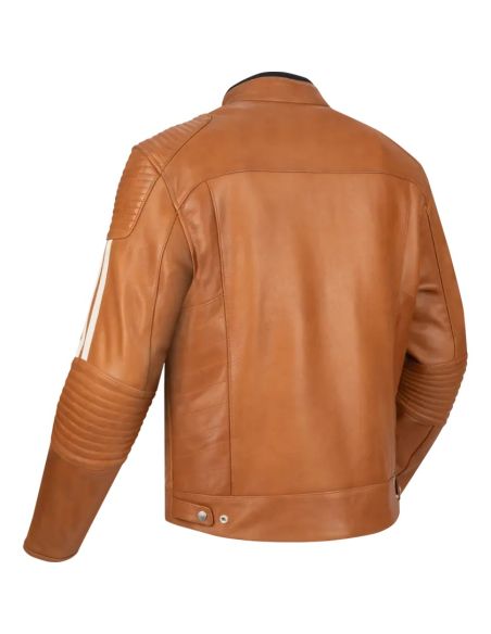 Veste Moto Homme Segura Orion Camel-Blanc