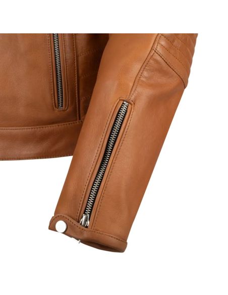 Veste Moto Homme Segura Orion Camel-Blanc