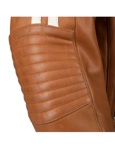 Veste Moto Homme Segura Orion Camel-Blanc