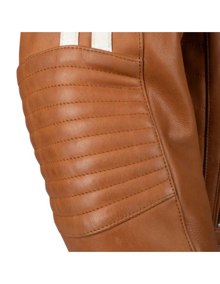 Veste Moto Homme Segura Orion Camel-Blanc