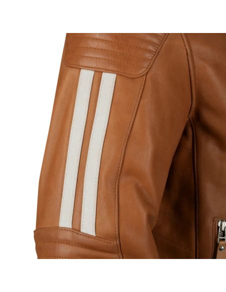 Veste Moto Homme Segura Orion Camel-Blanc