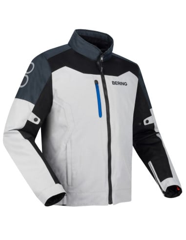 Veste Moto Bering Cronos - Blanc/Noir