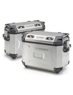 Paire de Valise Kappa 48L (Gauche) 37L (Droite) Gris Aluminium