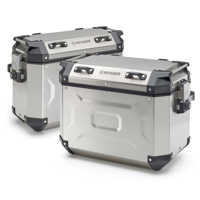 Paire de Valise Kappa 48L (Gauche) 37L (Droite) Gris Aluminium Gris