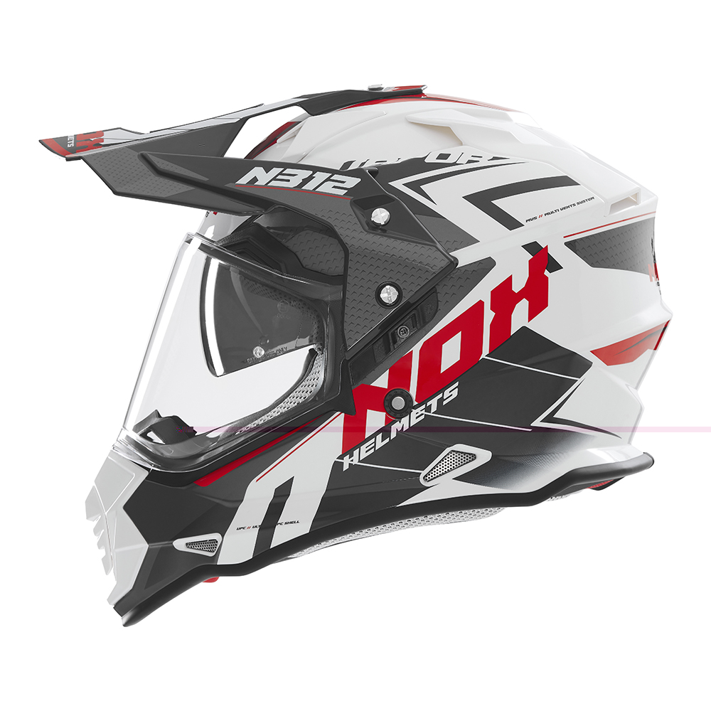 Casque Nox N312 Vapor list: Rouge / Blanc|Blanc|Rouge