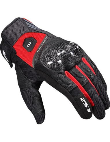 Gants Homme LS2 Atom Noir/Rouge